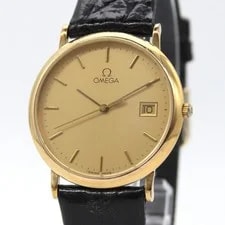Omega — [N ]omega de Ville 196.0312.1 Gold Dial Date 32mm Quartz From JP A610 — Watch — resale