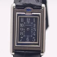 Cartier Tank Basculante 2405 Sterling Silver Navy #VWM3673 4