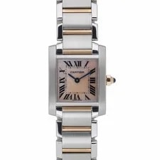 Cartier — Cartier Tank Francaise 2384 With 20mm Steel & Yellow Gold Case and Pink MOP D... — Watch — resale
