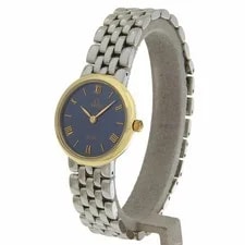 Omega de Ville 7261.83 Stainless Steel 23mm Black Dial Quartz 1993 #NW185 2