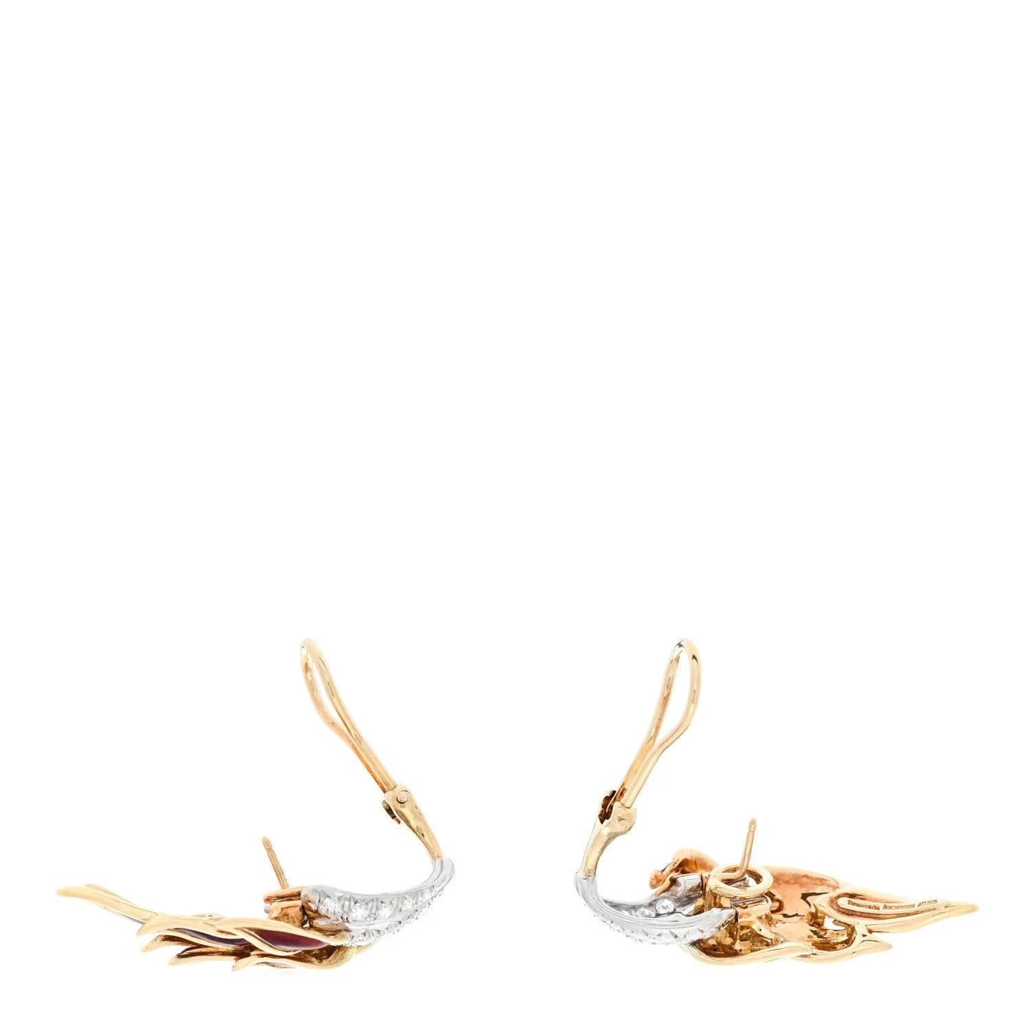 18K Yellow Gold Enamel Schlumberger 3