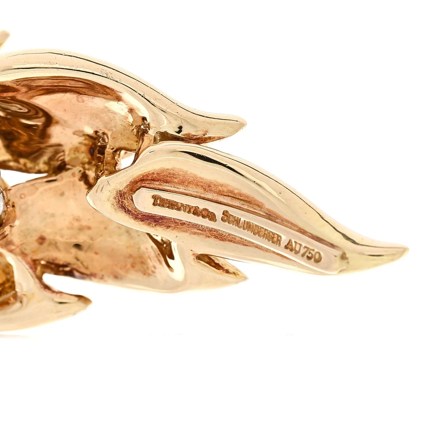 18K Yellow Gold Enamel Schlumberger 4