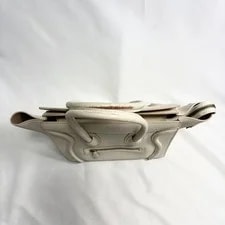 Celine Luggage Large Shopper White Gold Auth 4