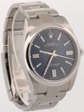 2022 Papers Rolex Oyster Perpetual Blue Stainless Steel 41mm 124300 BOX 4