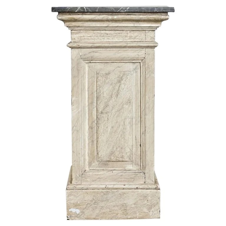 French 19th Century Faux Painted Pedestal — Furniture — resale