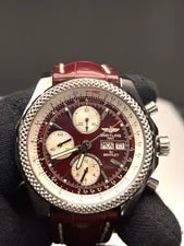 Breitling Bentley GT 45mm Burgundy Metallic Dial A13362 Matching OEM Strap 4