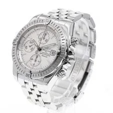 Breitling Chronomat Evolution A13356 43mm SS Silver Dial Automatic #C367 2