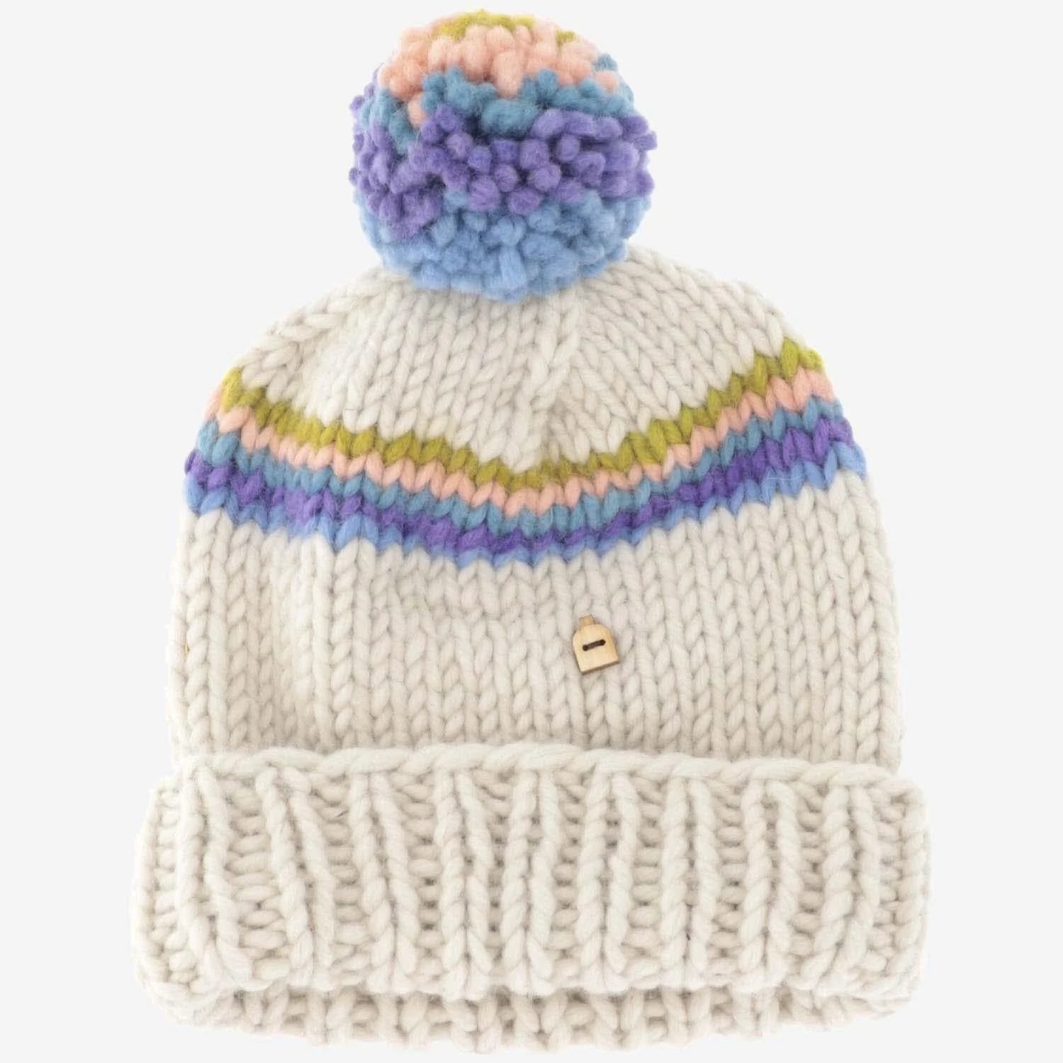 Myssy Sompa With Striped Pom Beanie — Finnshep Beanies 2