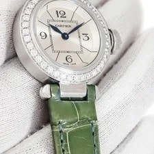 Cartier Pasha WJ124027 Diamond 27mm Silver Dial Quartz #HDW294 4