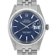 Rolex — Rolex Datejust 1603 Blue Mosaic Bar 25 Number Antique — Watch — resale