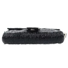 Fendi フェンディ Beaded Mamma Baguette ビーズデザインマンマバケット ショルダーバッグ ブラック MESC-0 4