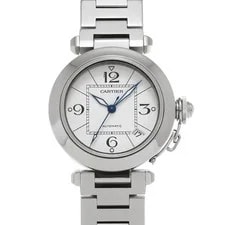 Cartier — Cartier Pasha C W31074M7 ( 2324) 35mm Stainless Steel White #WW3772 — Watch — resale