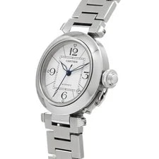 Cartier Pasha C W31074M7 ( 2324) 35mm Stainless Steel White #WW3772 2