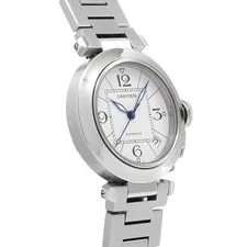 Cartier Pasha C W31074M7 ( 2324) 35mm Stainless Steel White #WW3772 3