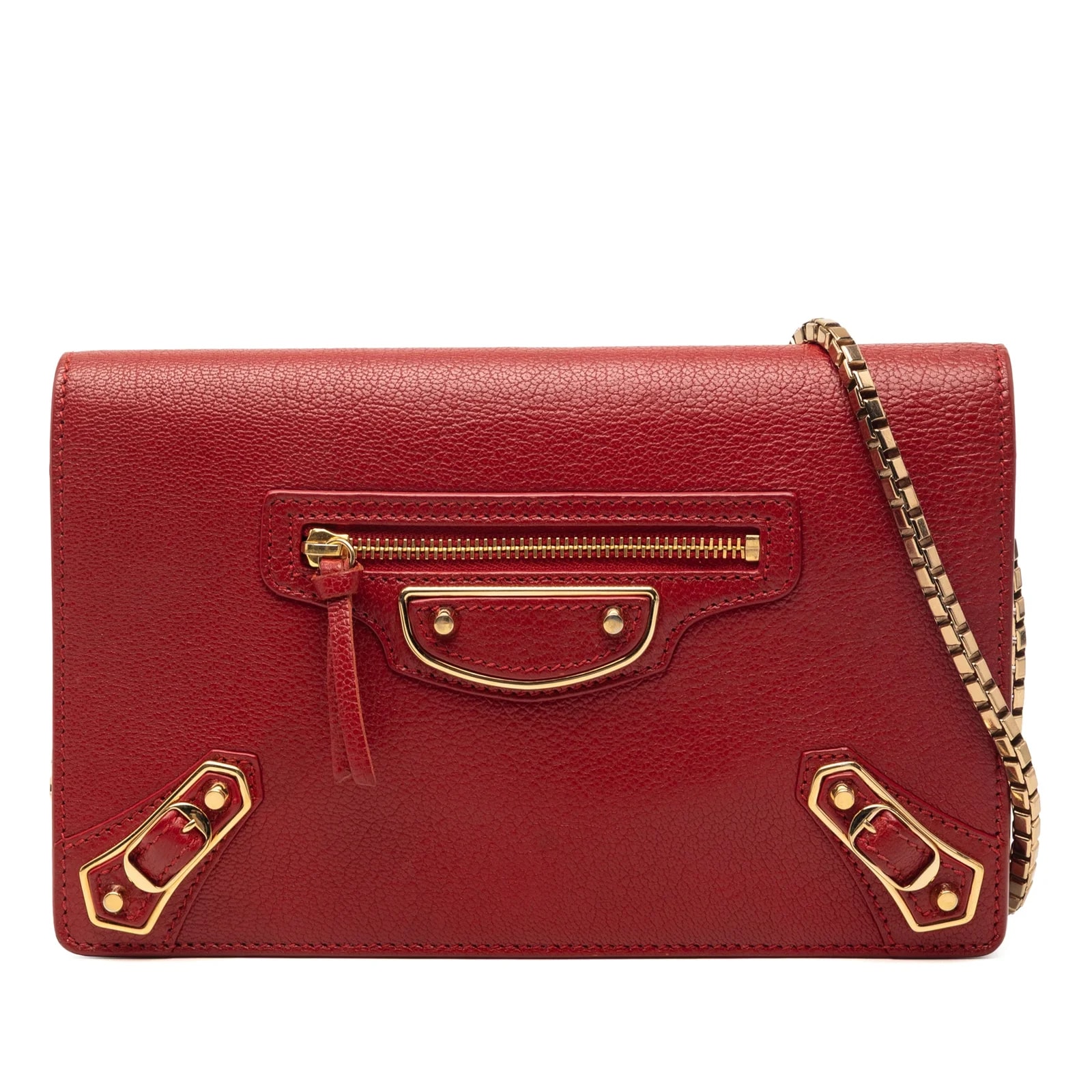 Balenciaga — Motocross Metallic Edge Wallet on Chain — Handbag — resale
