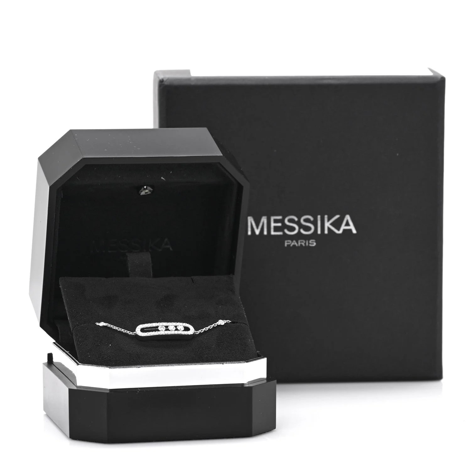 18K White Gold Classic Baby Move Pave 4