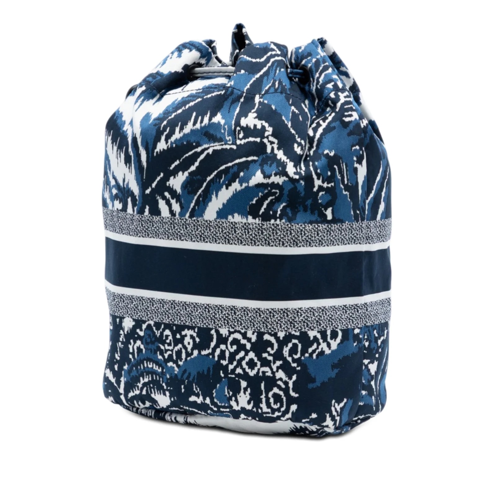Technical Fabric Embroidered Palm Tree DiorTravel Drawstring 2