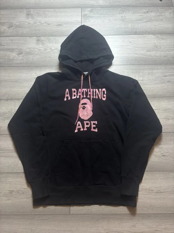 BAPE — Bape College Logo Pullover Hoodie — streetwear — resale
