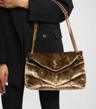 Saint Laurent Lou Puffer Small Quilted , Dust 3