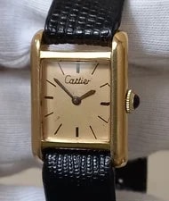 Cartier Tank CAL.2512 PRE Must 18K. Gold Electroplated 21x28 Swiss 2