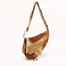 Dior Baudrier Saddle BrownBeige and Calf Hair 3