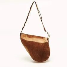 Dior Baudrier Saddle BrownBeige and Calf Hair 4
