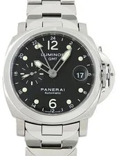 Panerai — Panerai Luminor GMT 40mm PAM00159 40mm Black Dial Stainless Box Card #T159 — Watch — resale