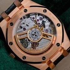 Audemars Piguet Royal Oak Rose Gold Black Dial Black Alligator SET 15510OR 2