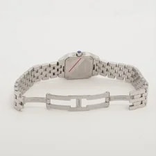 Cartier Santos Doo Moiselle SM W25064Z5 SS QZ Ivory-Face Poor Box Opening/clo 4