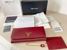 Excellent Condition Prada Long Wallet With Pass Case Receipt B 2