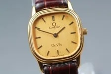1980s Omega de Ville Cal.1450 Gold Dial Tank Quartz Japan 2