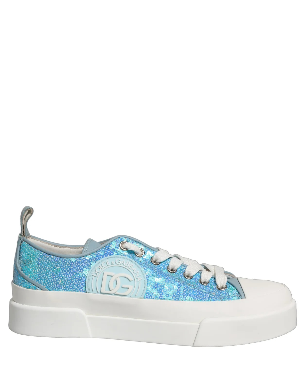 Dolce & Gabbana — Dolce & Gabbana Sequin Logo Low Top Shoes — Sneaker — resale
