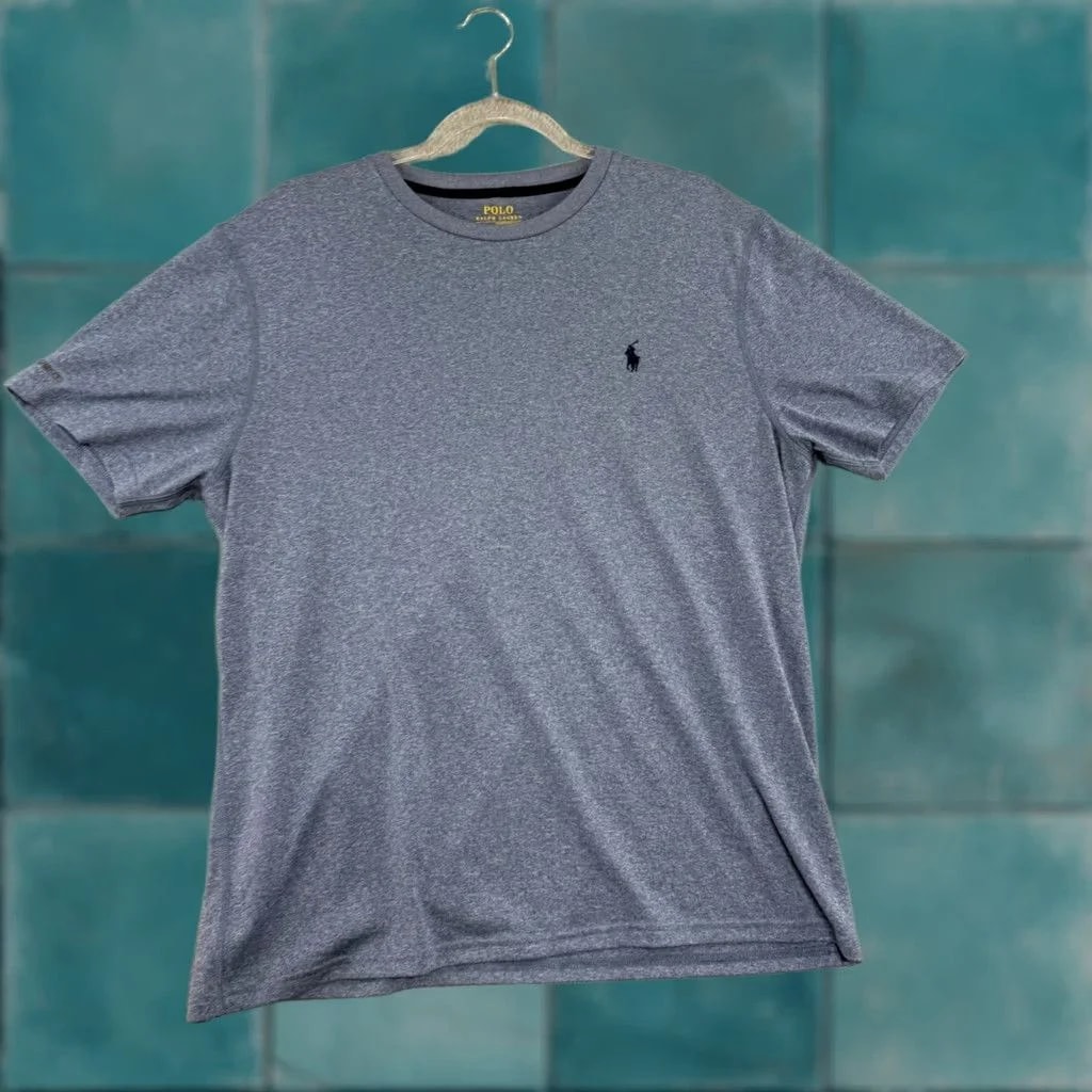Polo Ralph Lauren — Polo Ralph Lauren Performance T-Shirt L Heathered Active Athletic Tee — streetwear — resale