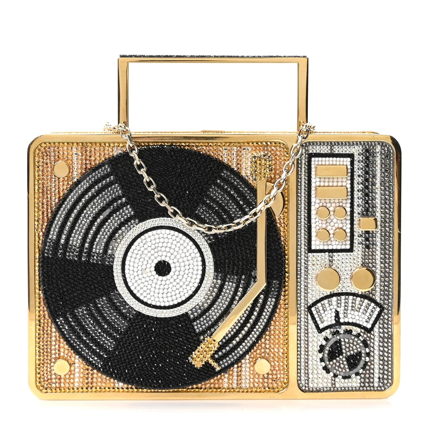Judith Leiber — Turntable Scratch Minaudiere — Handbag — resale
