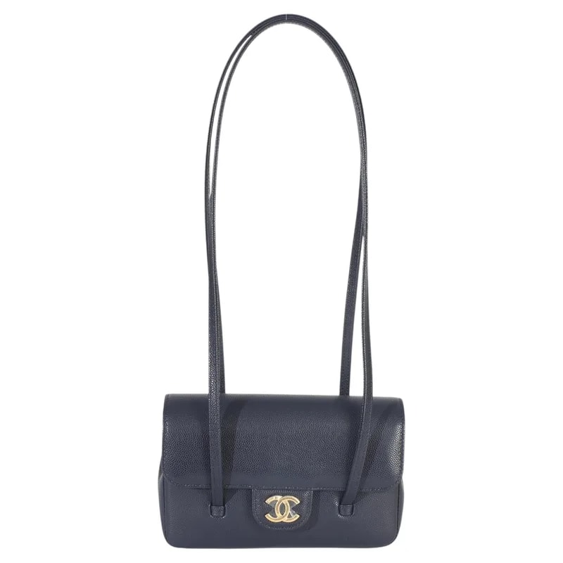 Chanel — Chanel Grained Shiny Preppy Flap — Handbag — resale