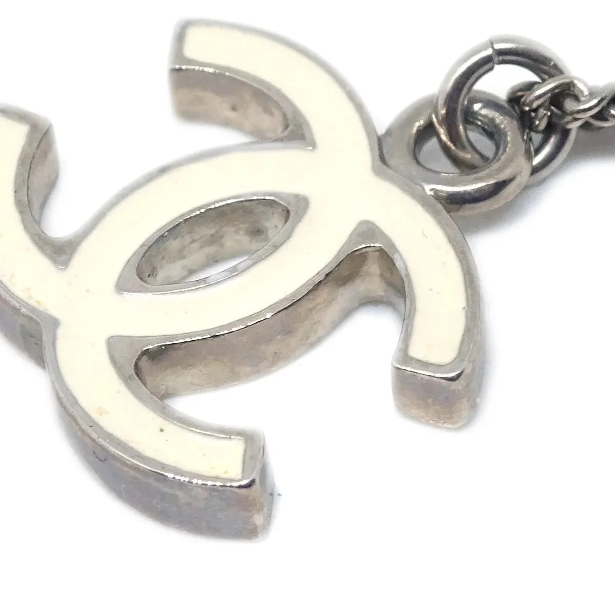 Chanel Cc Logo Pendant Metal Silver_plated Jewelry 3