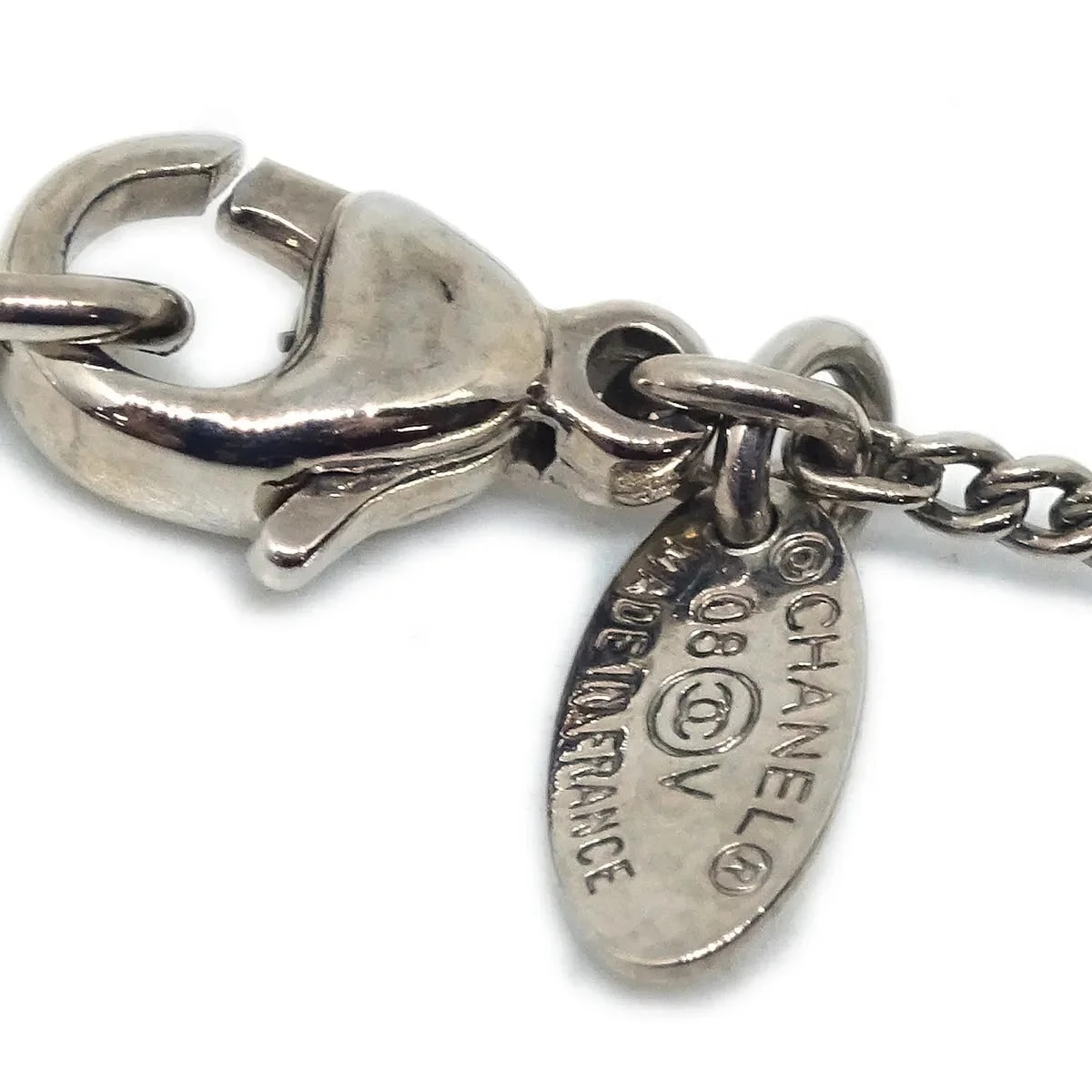 Chanel Cc Logo Pendant Metal Silver_plated Jewelry 4