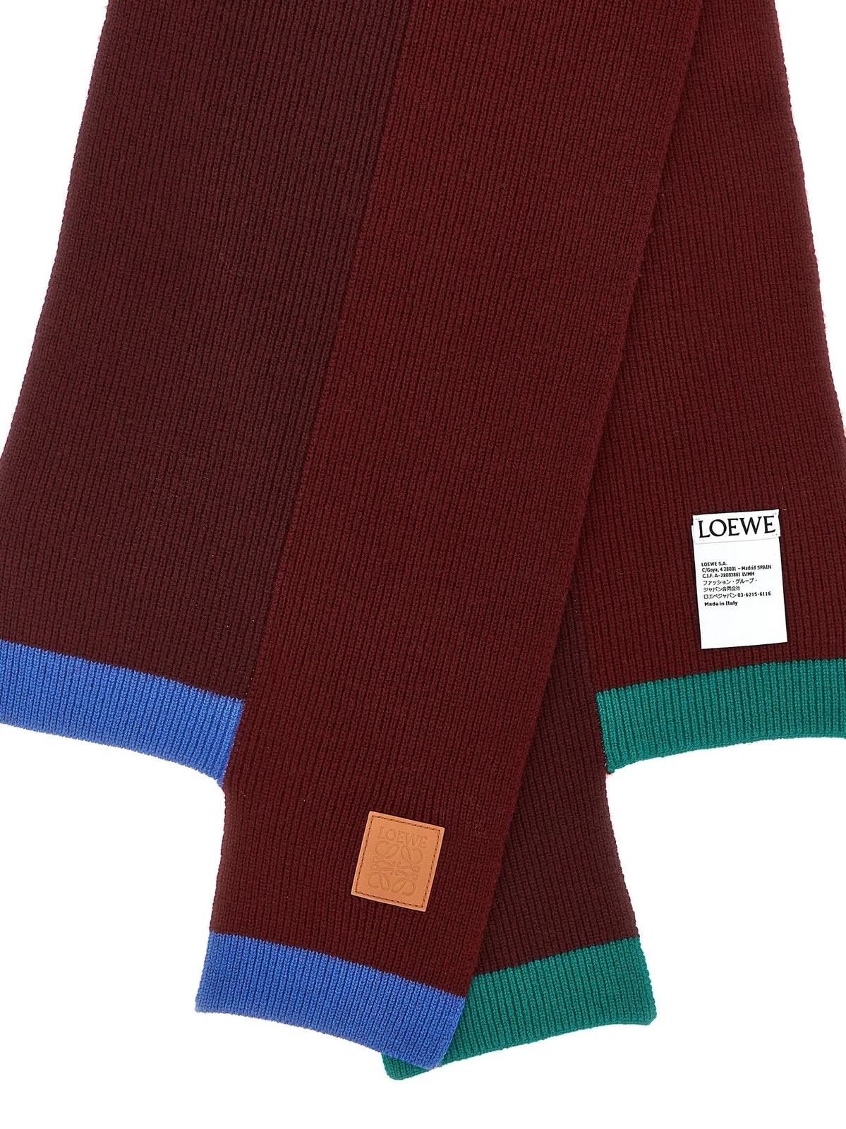 Loewe Ribbed With Contrast Trim Scarf — Scarfs 3