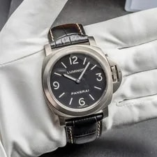 Panerai Luminor Base PAM00176 Titanium 44mm Black Sandwich Dial Box Papers 2016 3