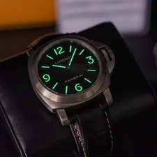 Panerai Luminor Base PAM00176 Titanium 44mm Black Sandwich Dial Box Papers 2016 4