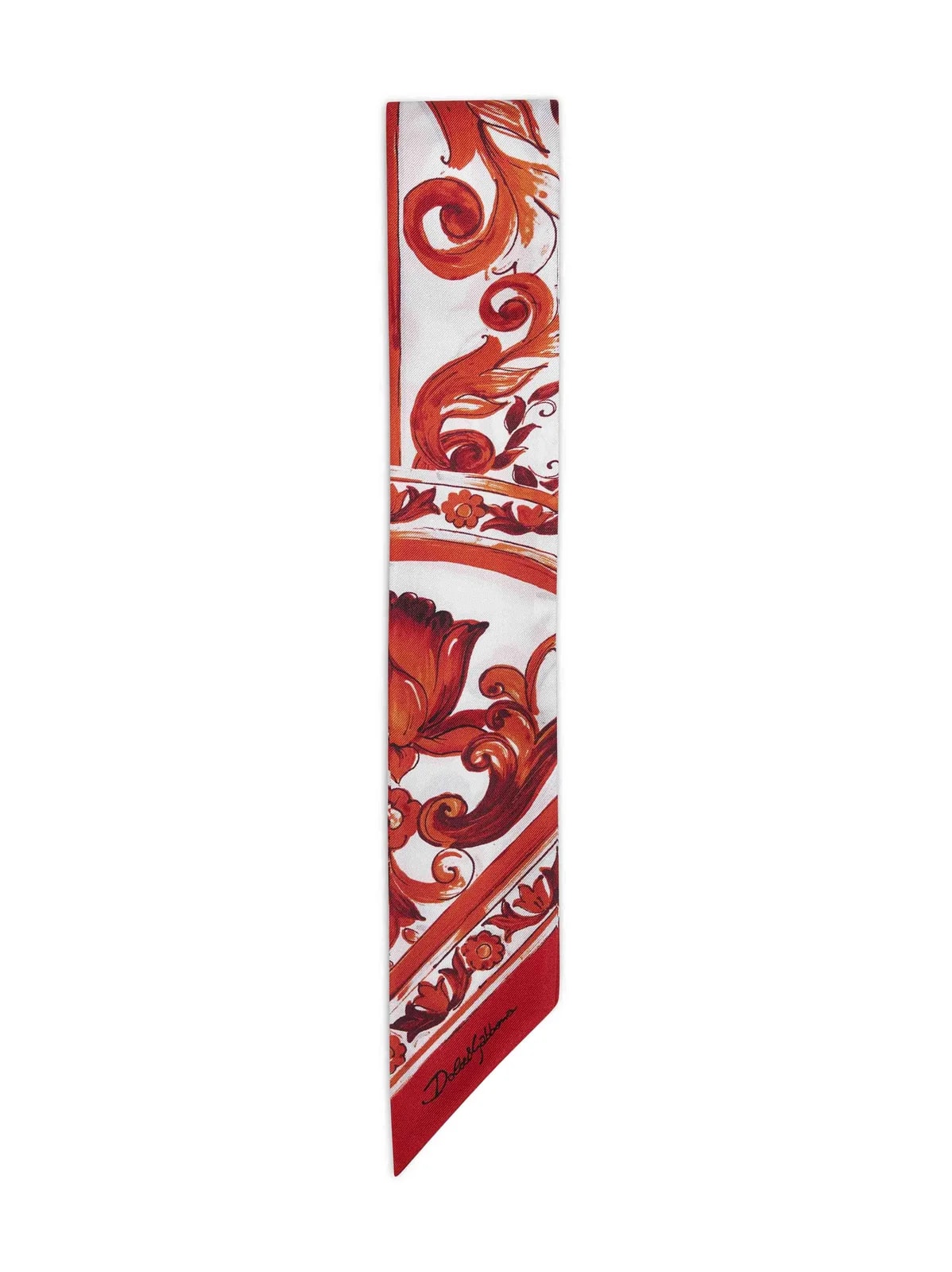 Dolce & Gabbana — Dolce & Gabbana Maiolica Print Twill Scarf — Scarfs — Accessory — resale