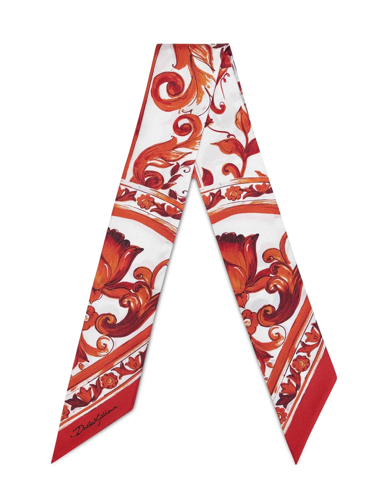 Dolce & Gabbana Maiolica Print Twill Scarf — Scarfs 2