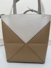 Loewe Puzzle Fold Mini Shiny Calf From Japan 3