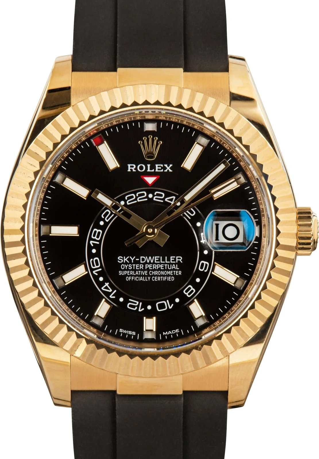 Rolex — Rolex Sky-Dweller Black Dial 326238 18k Yellow Gold — Watch — resale