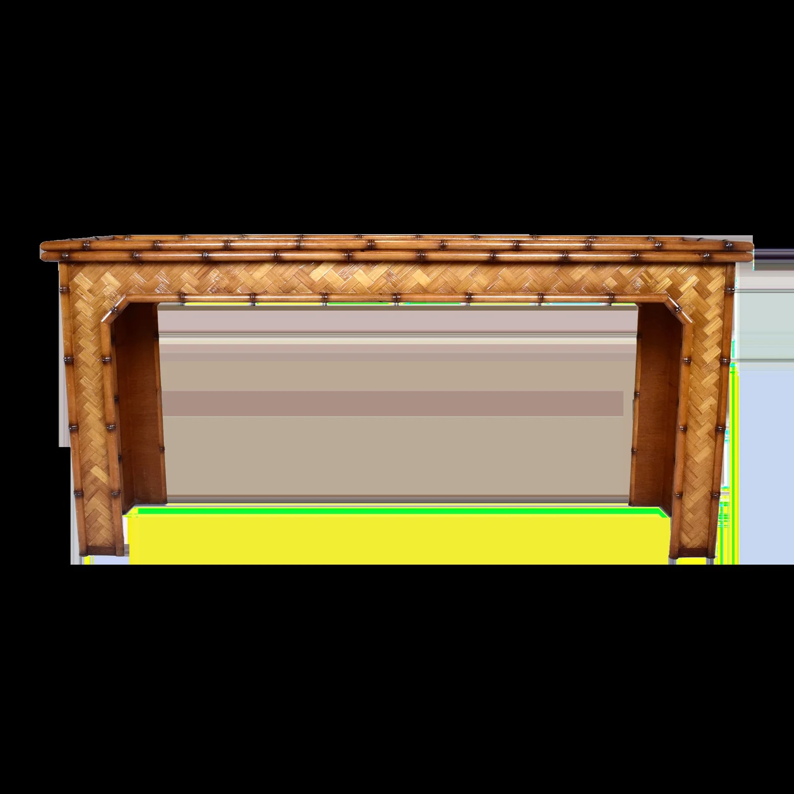 Vivai del Sud — Basket Weave Woven Rattan Console — Furniture — resale