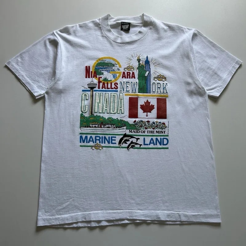 90s Niagara Falls Canada Art T-Shirt XL Made in USA — streetwear — resale