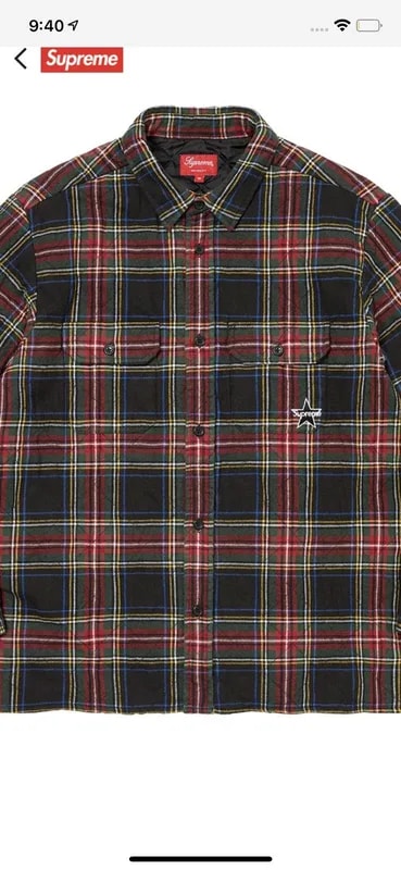Supreme — Supreme Quilted Plaid Flannel Shirt — streetwear — resale