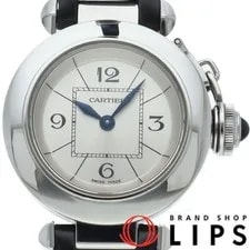 Cartier — Cartier Miss Pasha Miss Pasha W3140025 SS Leather Silver Fin — Watch — resale