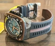 Invicta Speedway Quartz Chronograph Blue Dial Silicone Strap 46mm 3
