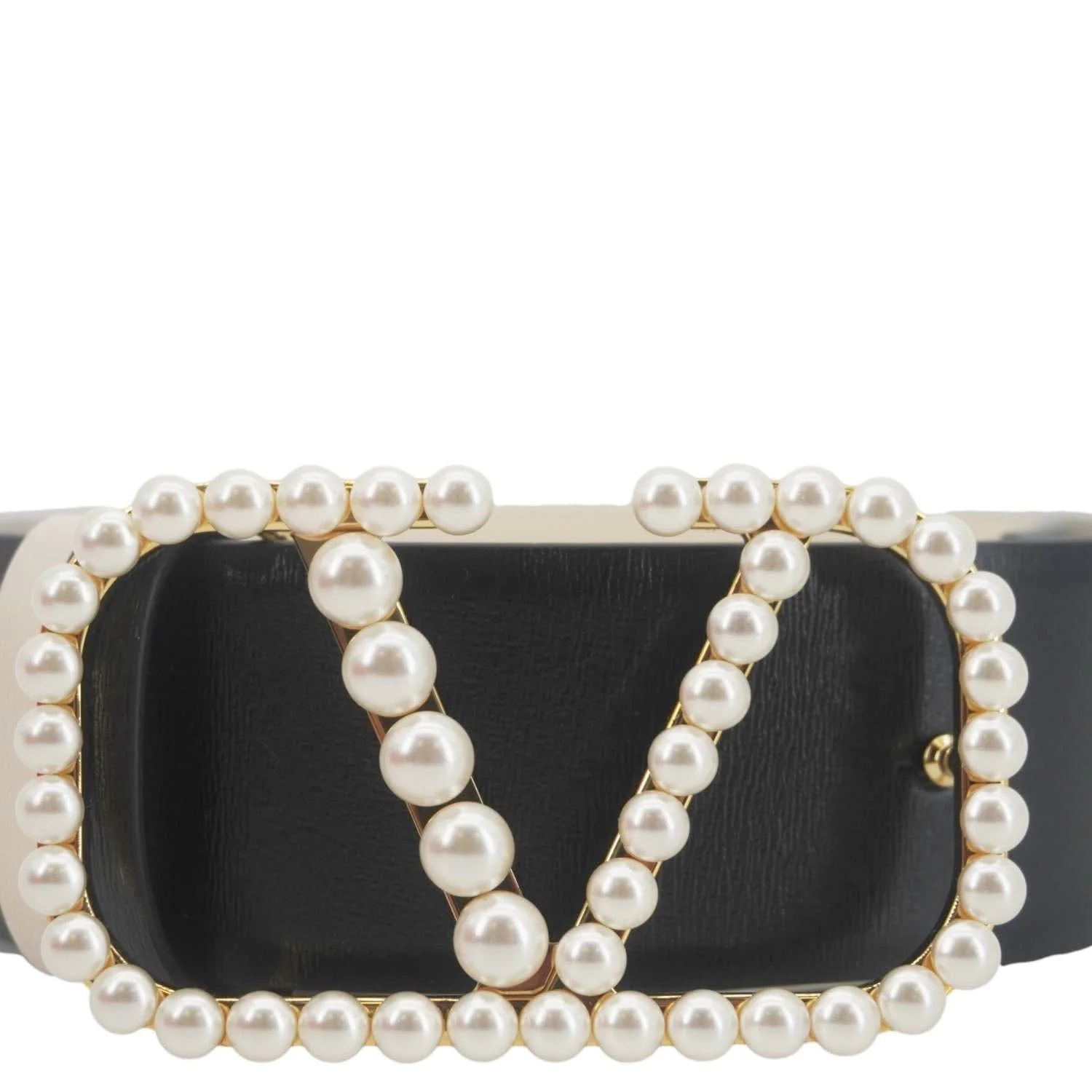 Valentino Garavani VLogo Pearls Reversible Belt 4